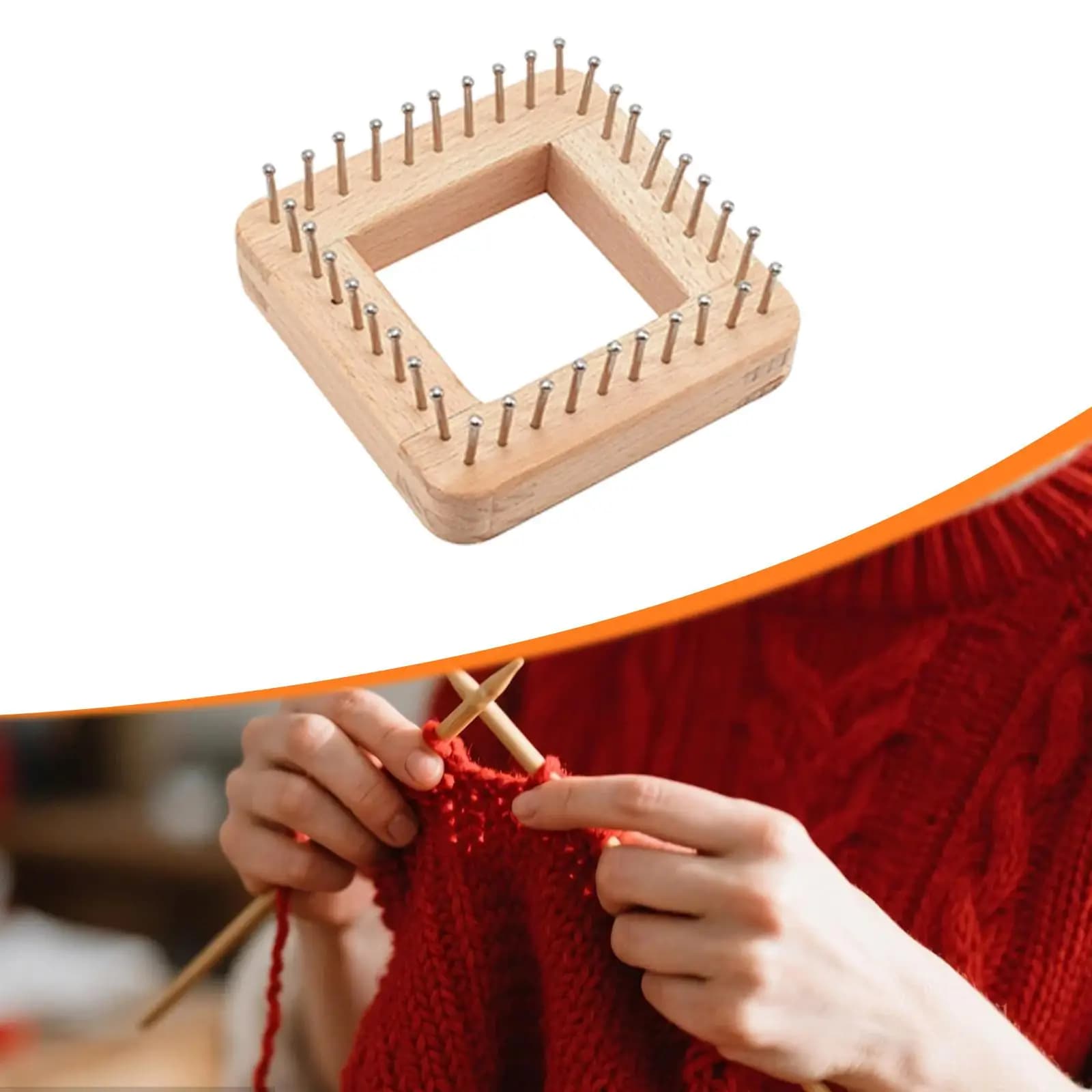 Knitting Board Loom Solid Wood DIY Weaving Peg for Knitting Accessories Adult Needlework Craft Kit Crochet Hat Blanket