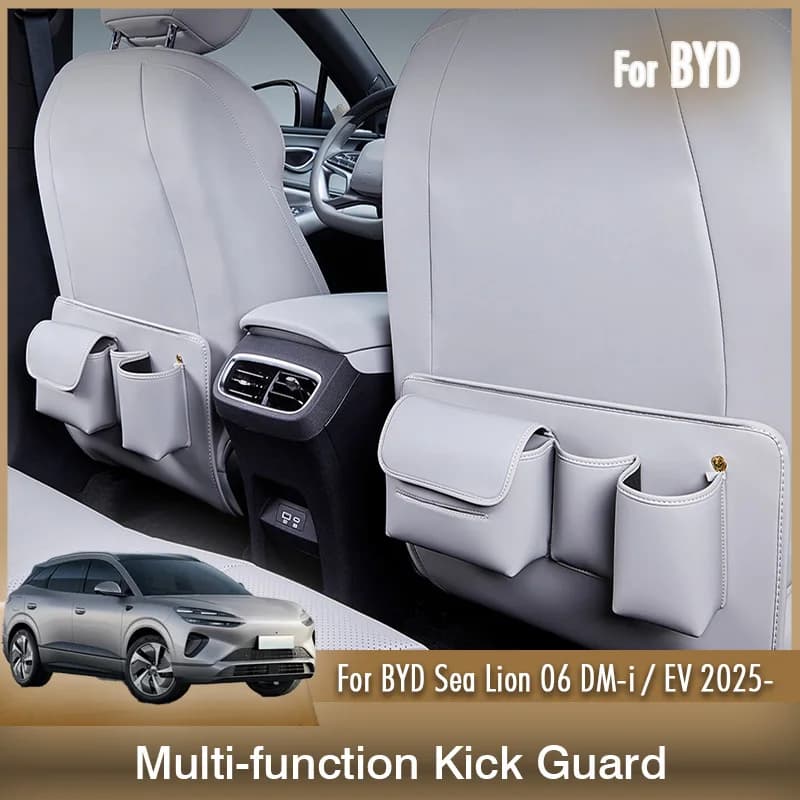 Per BYD Sealion Sea Lion 06 DM-i EV 2025 Multi Funzione Seggiolino Auto Schienale Organizer Tappetino Protezione Antipasto con Tasche portaoggetti