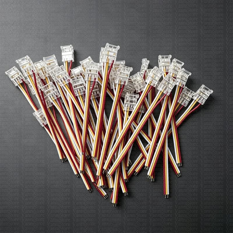 Connettore a filo LED COB senza saldatura 8/10mm 2/3 pin per strisce LED FCOB RGB CCT, connessione rapida con cavo, facile installazione