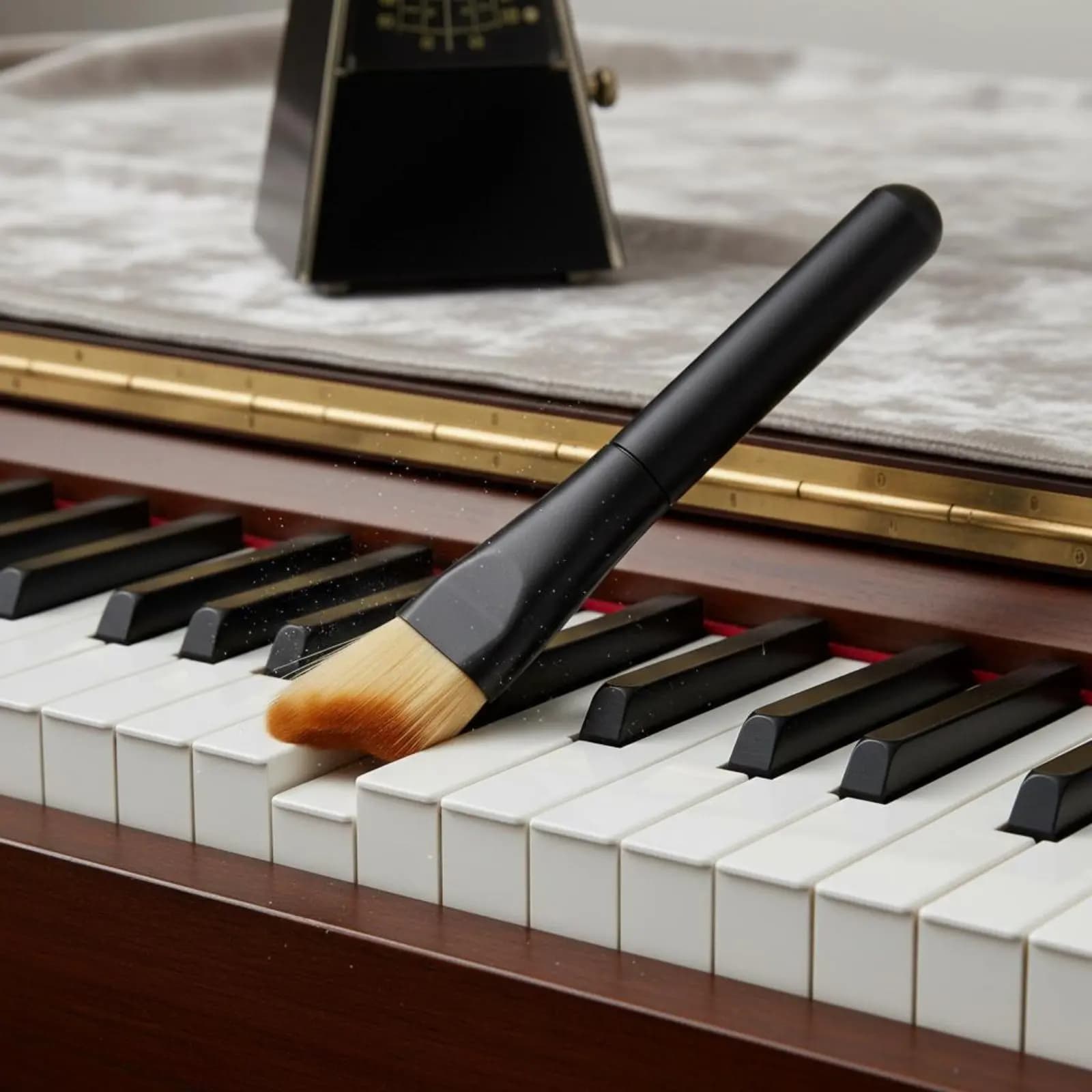 Spazzola per la Pulizia di Strumenti Musicali, Facile da Usare in Aree Strette, Spazzola per la Polvere del Pianoforte