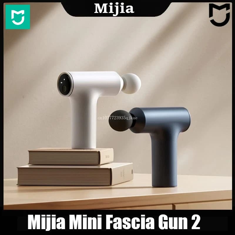 Mijia Mini Fascia Gun 2, pistola massaggiante portatile con motore brushless silenzioso da 18 kg di spinta e 3 testine massaggianti per rilassare il corpo