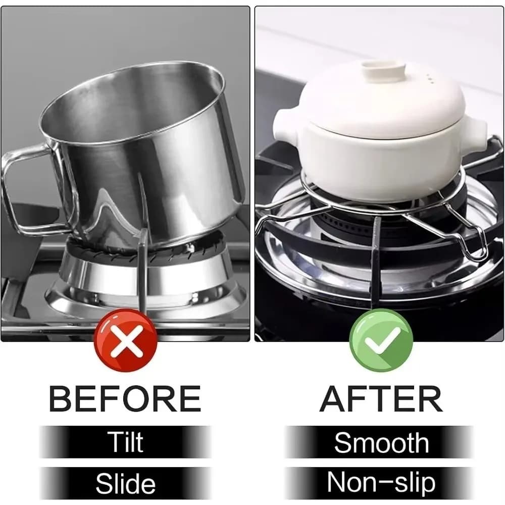 2 pieces/set stainless steel gas cooker support for balance design iron material ring for universal camping iron stove