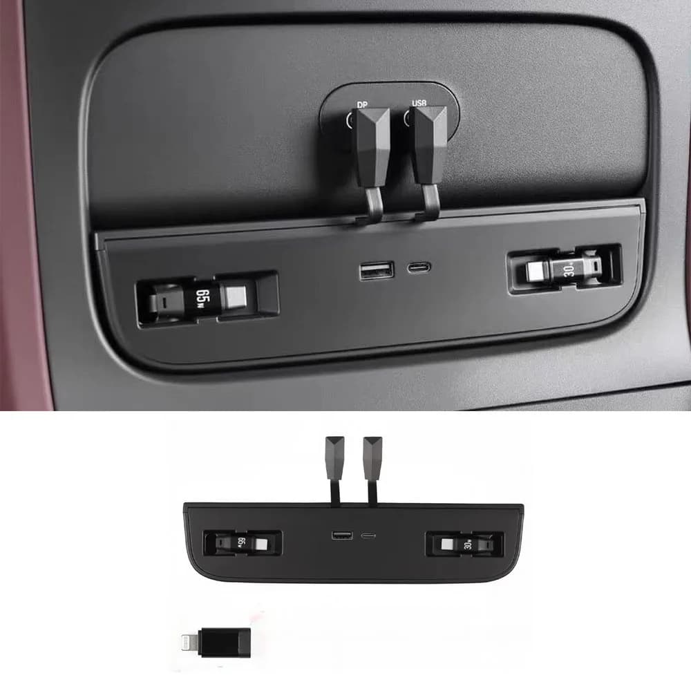 Misura Per Xiaomi YU7 2025 Docking Station di Controllo Centrale Caricabatteria Per Auto Tipo-C Cavo Telescopico di Ricarica Veloce Accessori