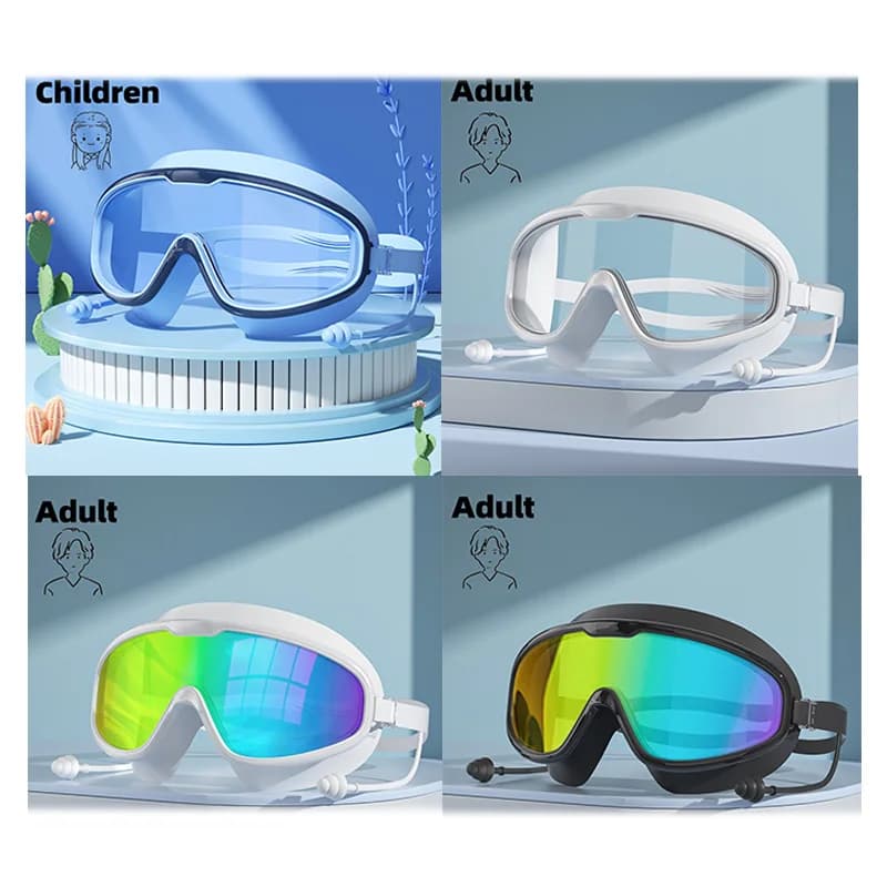 Swimwear with professional high definition waterproof and anti-fog diving glasses for swimming sports for boys and girls for adults
