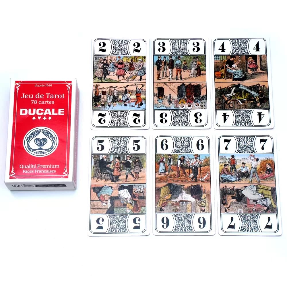 Français Jeu de Tarot 78 Carte Ducale Francese Tarocchi Gioco Mazzo di Tarocchi Carte Gioco di Intrattenimento Per La Festa in Famiglia Gioco da Tavolo Giocattolo