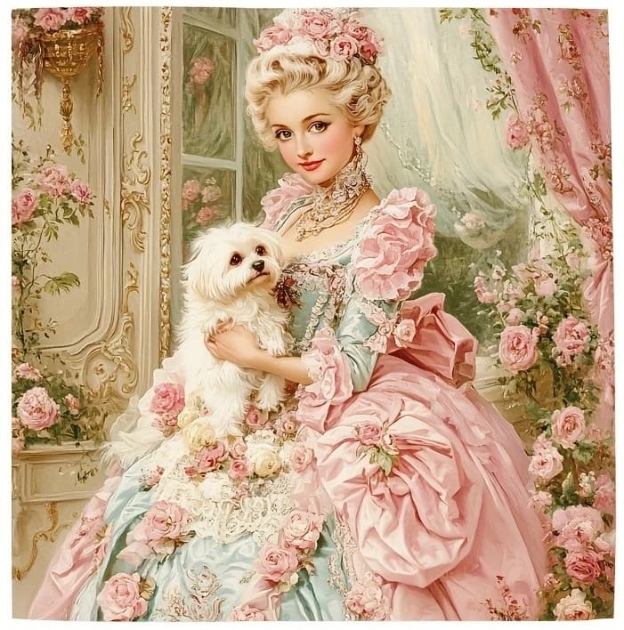 Rococo Style Elegant Ladies Scene Jigsaw Puzzle 500/1024 PCS Holiday Stress Relieving Fun Games Home Decor Holiday Gifts