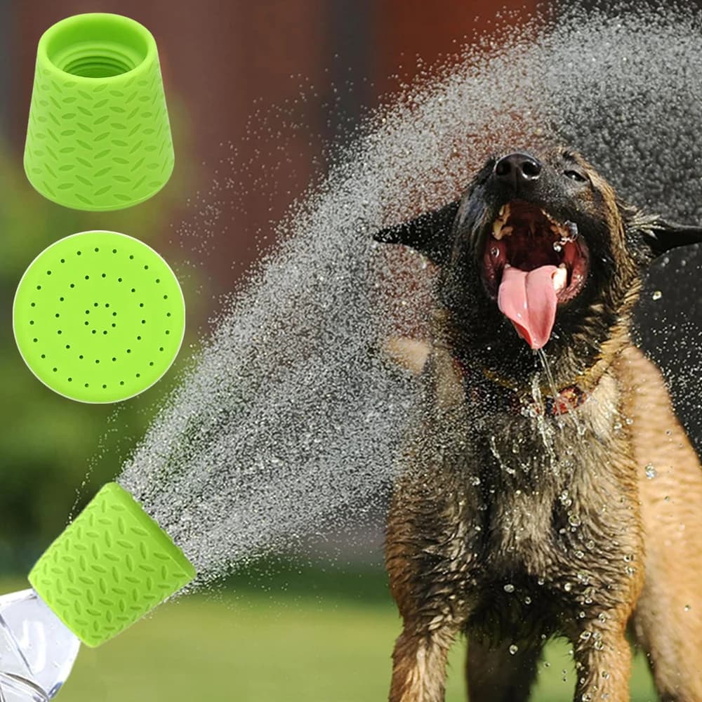 Doccia Portatile in Silicone per Animali Domestici, Strumento per il Bagno di Cani e Gatti, Accessorio per la Toelettatura di Animali Domestici per Campeggio e Viaggi all'Aperto, Ugello a Spruzzo Delicato per Animali