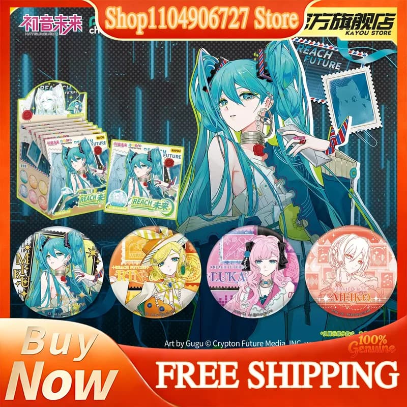 KAYOU Hatsune Miku piapro Characters Tin Badge Series Anime Pins Brooch Collectible Buttons Badge Pins Cosplay Accessory Fans Gi