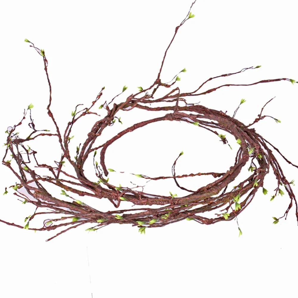3m Piante artificiali finte Ramoscelli di albero Liana Appeso a parete Tronco in rattan Rami di ciliegio Viti flessibili Decorazione di nozze da giardino