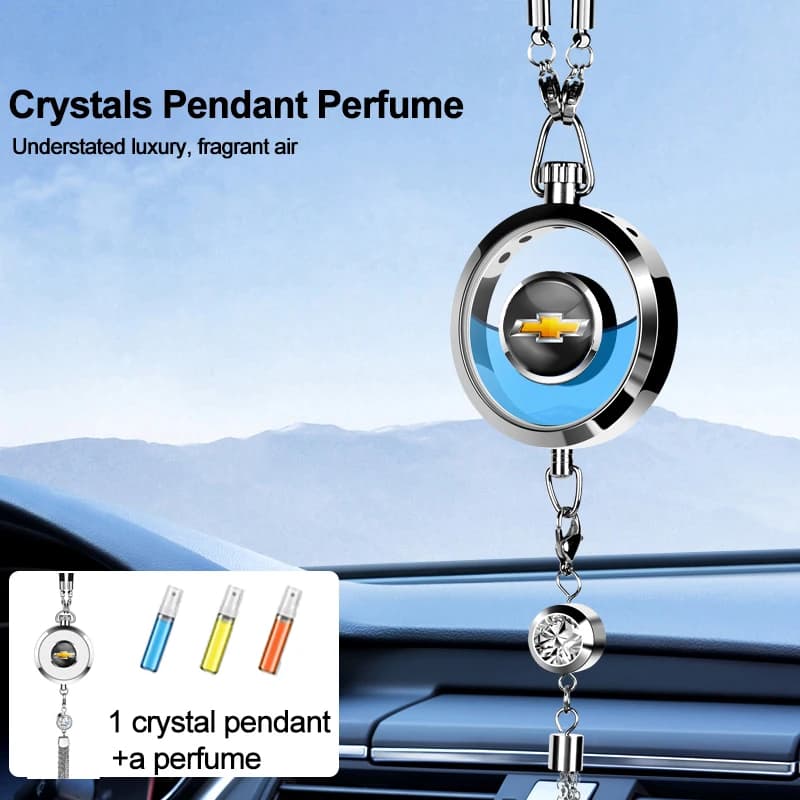 Keyring with auto logo, perfumed pendant, room deodorant, car interior perfume, for Chevrolet Cruze, Kalos, Equinox, Sonic, Tracker, Epica
