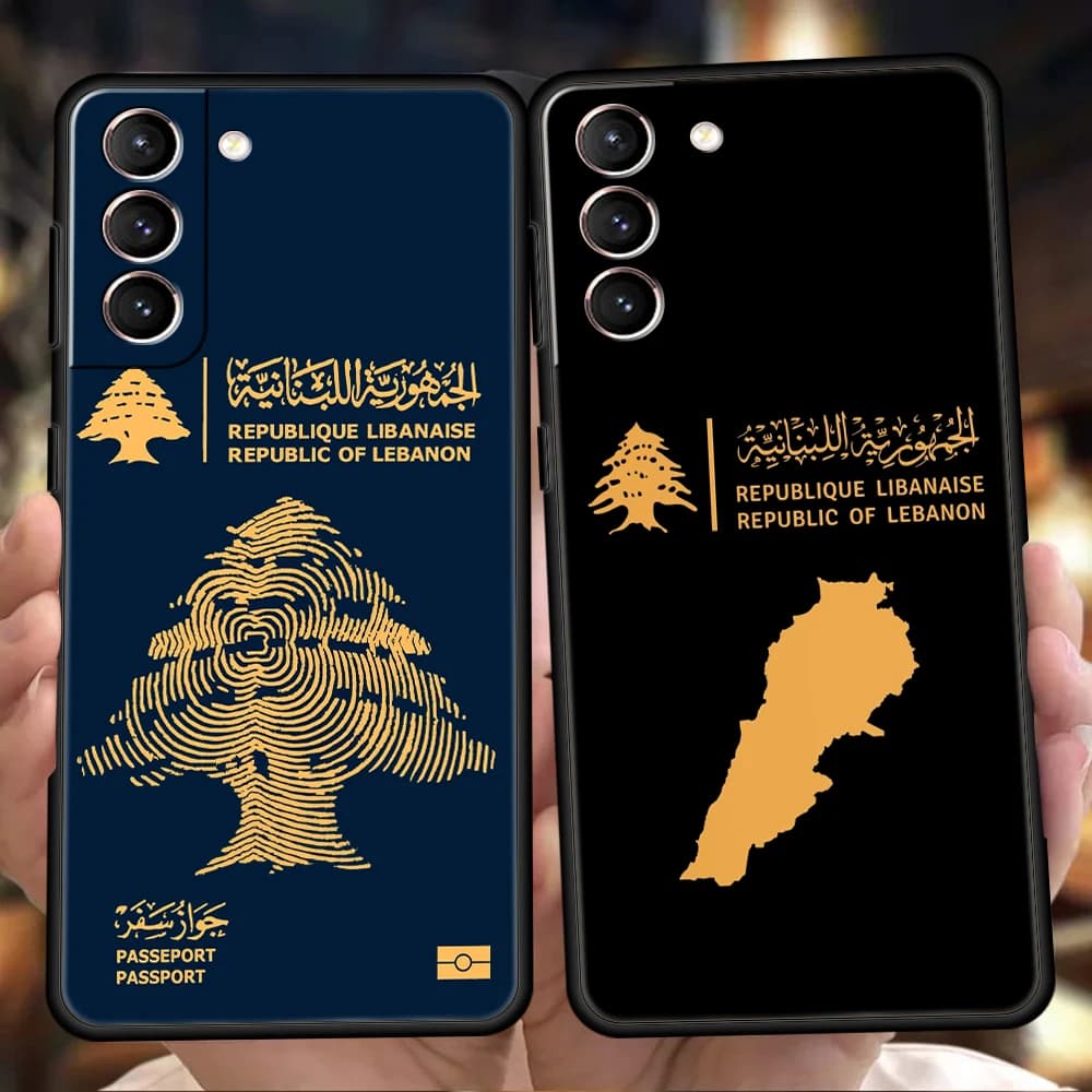 Libano Passaporto Cassa Del Telefono Per Samsung Galaxy S25 Edge S24 S23 S22 Ultra S20 S21 FE 5G S10 S9 Plus S10E Copertura Morbida
