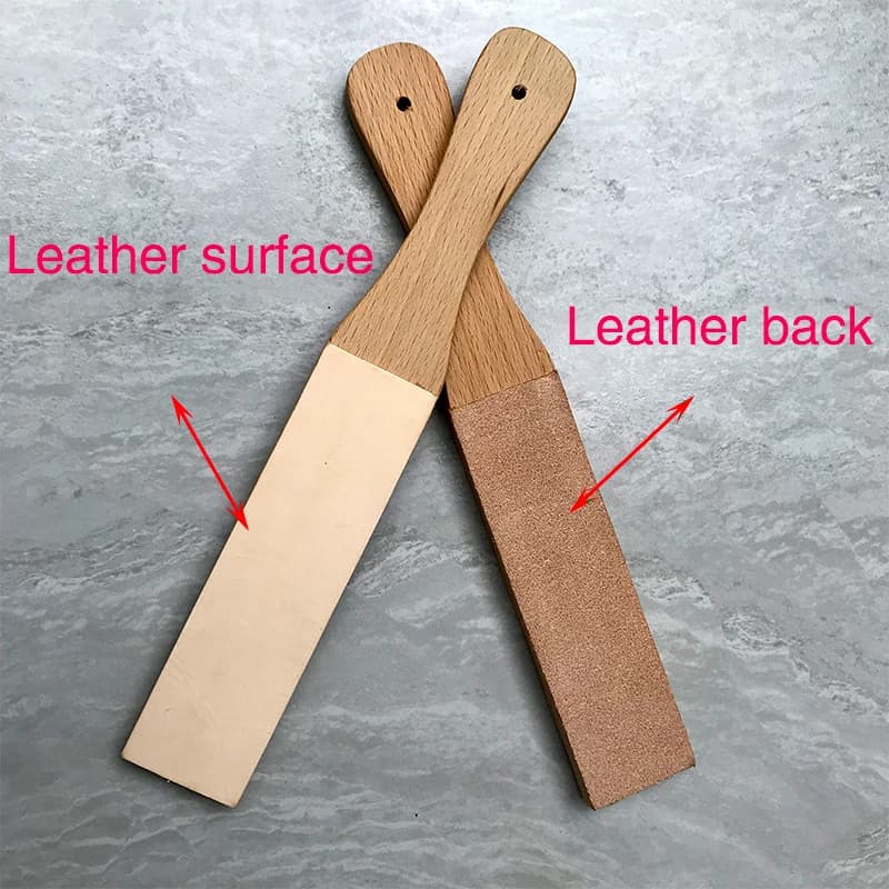 Natural Leather Double Sided Board Polishing Wax Paste Razor Tool Knife Sharpener Stone Buffing Cutting Compounds