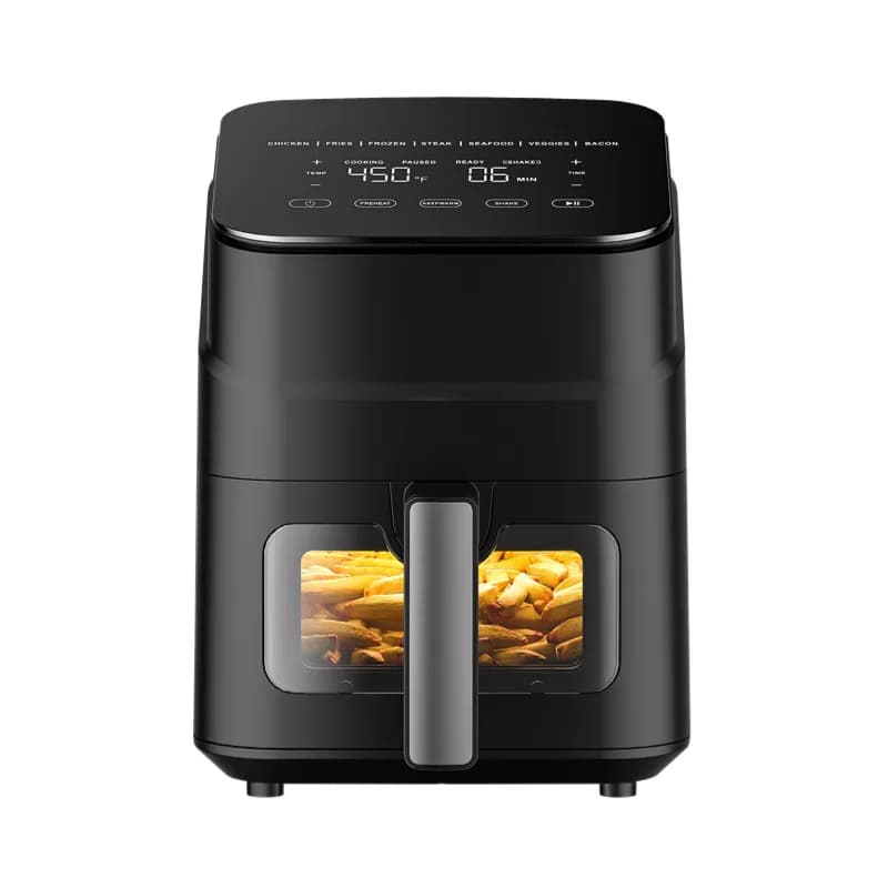 Friggitrice ad aria elettronica da 4 litri con sorgente in fabbrica 100 V-240 V Materiale plastico di forma quadrata con controllo digitale per uso domestico