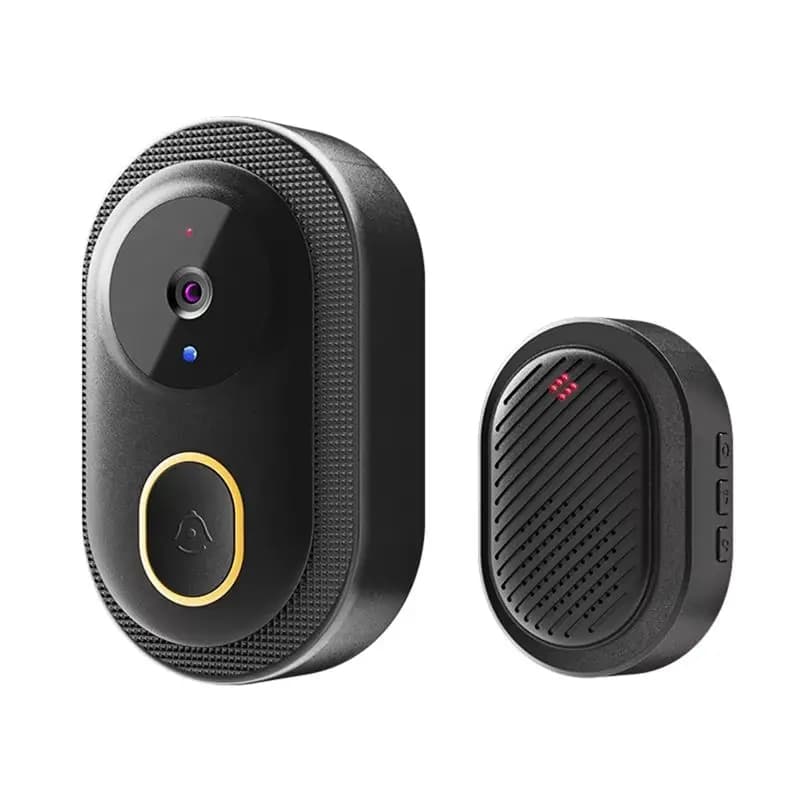 ABKN-Tuya Campanello Video WiFi Wireless con Telecamera HD, Allarme IR, Sicurezza Smart Home, Citofono WiFi per Casa