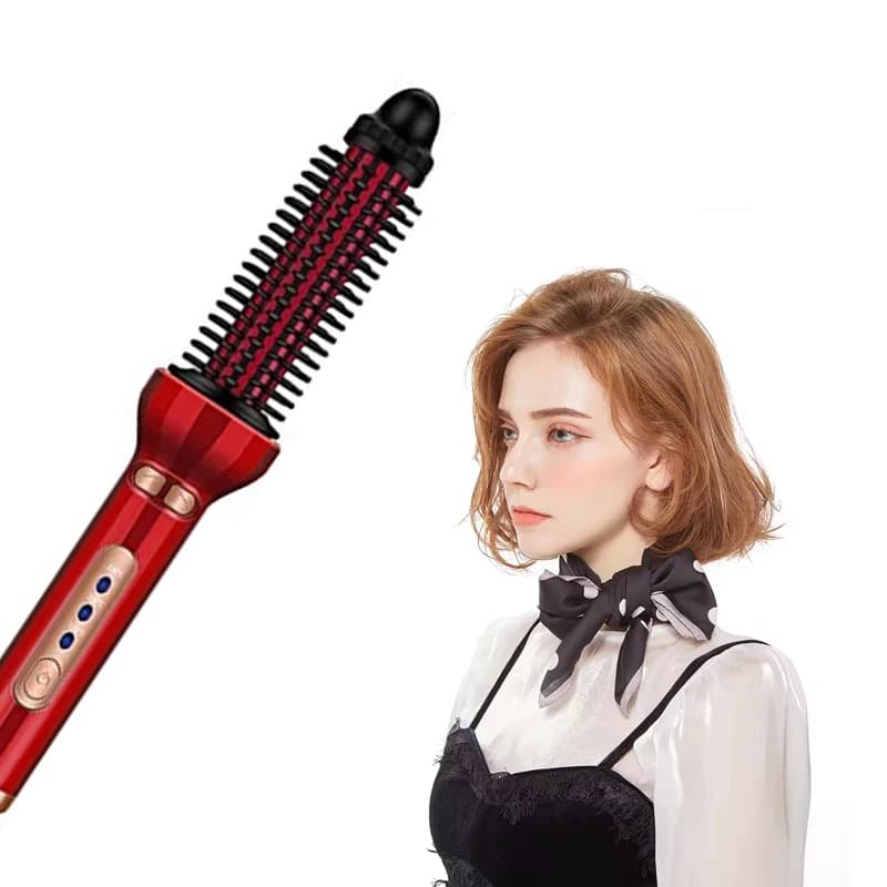 Arricciacapelli Elettrico Professionale Automatico Rotante, Arricciacapelli Riscaldato a Doppio Voltaggio 2 in 1, Piastra e Arricciacapelli