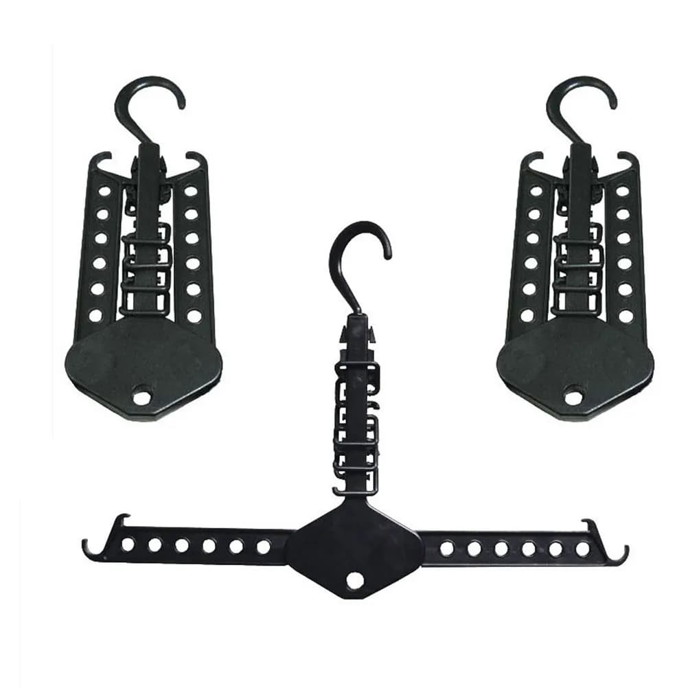 Multi-Functional Plastic Folding Clothes Hanger Space Saving Foldable Rack Double Stack Closet Organizer Home Laundry Bedroom