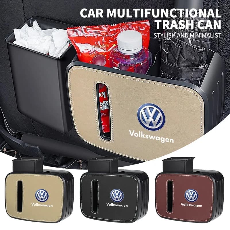 Seggiolino auto Schienale Organizer Portabicchieri Pattumiera Scatola di Immagazzinaggio Sacchetto di Immondizia Per Volkswagen VW GTI Golf 7 Polo Tiguan Passat Jetta