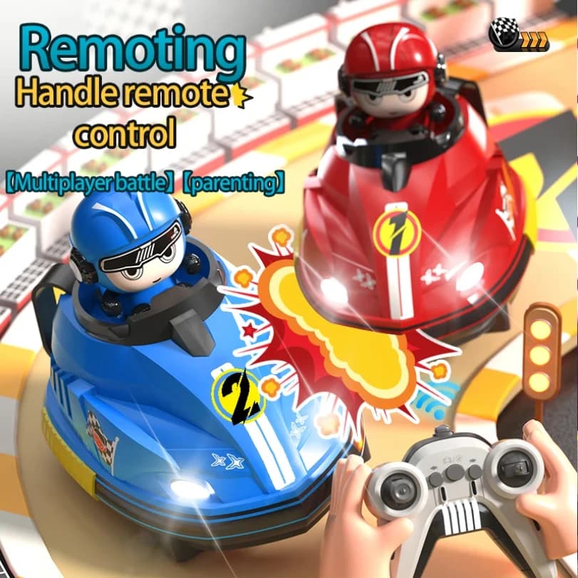 Auto telecomandata rossa e blu, ambulanza intelligente, paraurti, auto, giochi per genitori e figli, giocattolo per bambini, per regali di compleanno per ragazzi e ragazze
