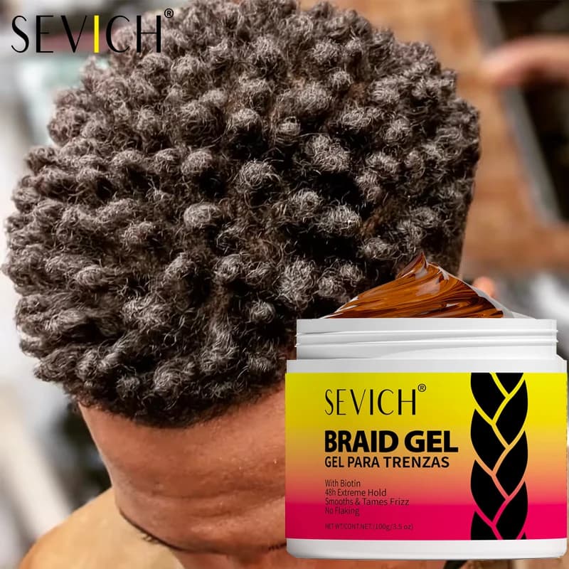 SEVICH Hair styling gel 100g Biotin Strong holding Hair braid Cera Loc Twist Cream for woven for African women Hair border control gel