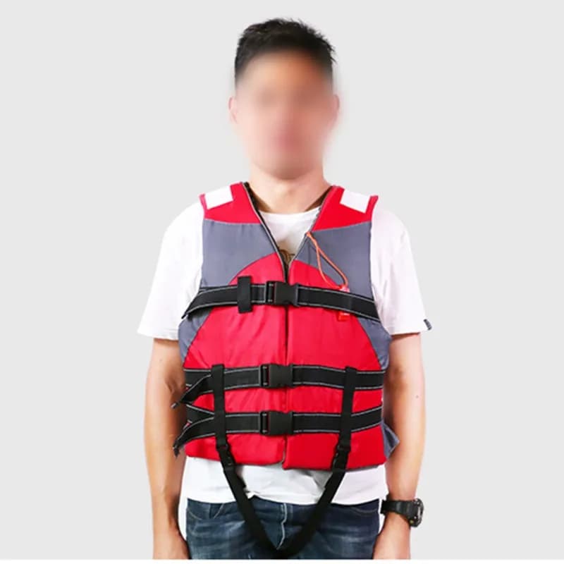 Life Jacket for Swimming Boating Water Ski Flotation Vest Polyester Survival Life Vest with Whistle Outdoor Life Vest for Adults