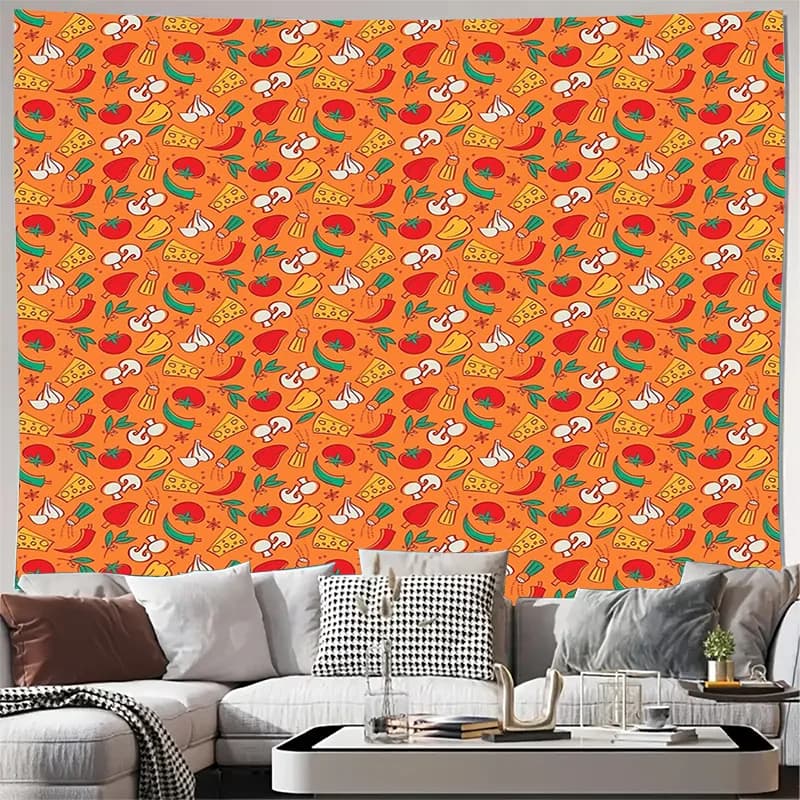 Pizza Tapestry Wall Hanging Aesthetic Room Decor Fast Shipping Italian Food Dorm Decor Kitchen Wall Art Trendy Home Decor Unique