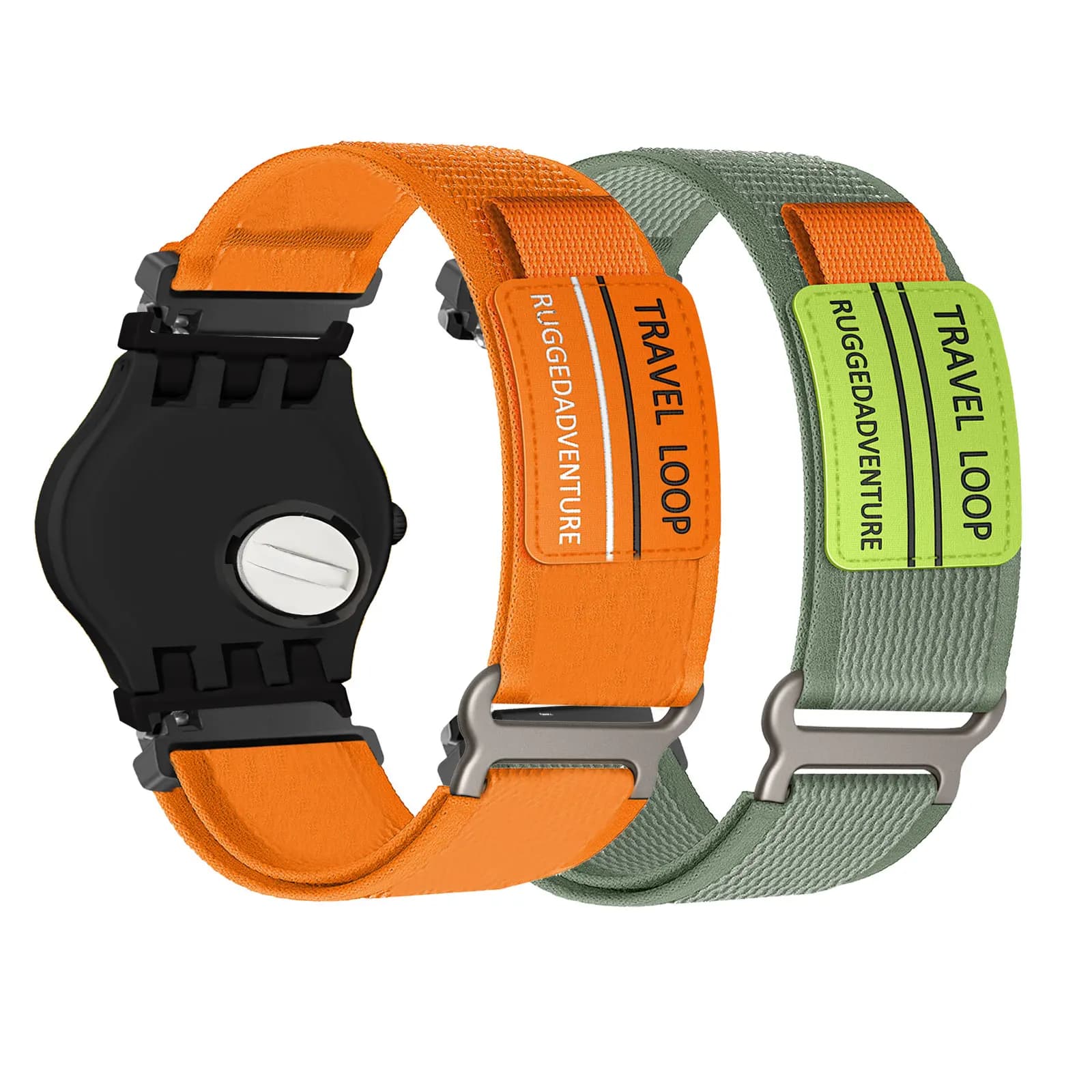 2 fascette in nylon con velcro per cinturino da 19 mm