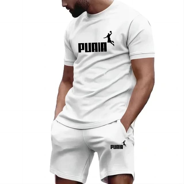 Summer Men's Sets Fashion Tracksuit Men Short Sleeve T Shirts+Sport Shorts Suit Men Casual Men Clothing Mens Joggers Sets S-4XL