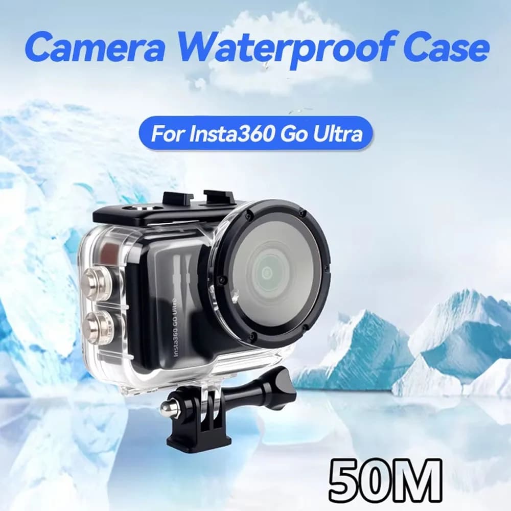 50M Waterproof Dive Housing Case for Insta360 GO Ultra Underwater Diving Snorkeling Camera Protective Shell Outdoor Accessories