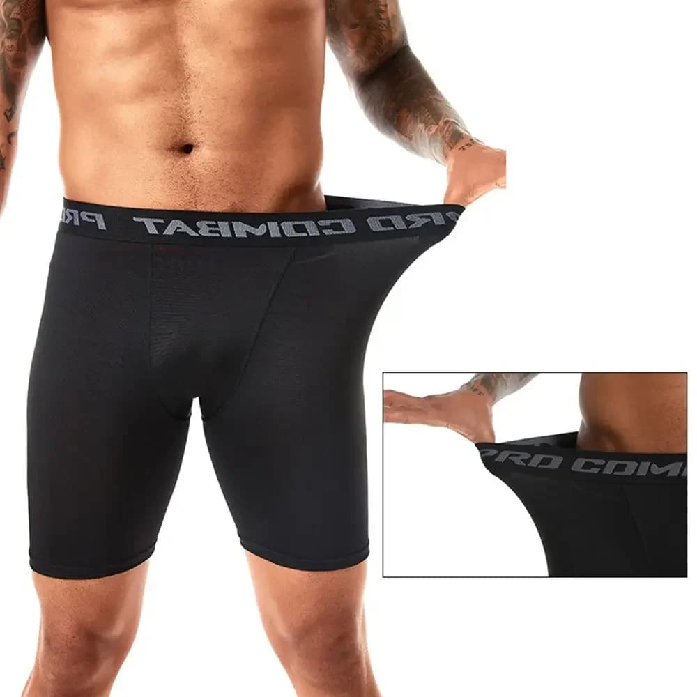 Men's Sports Leggings, Fitness Maschili Pants, Elastic Compression Shorts for Gym, Running and Training, Rapid Drying
