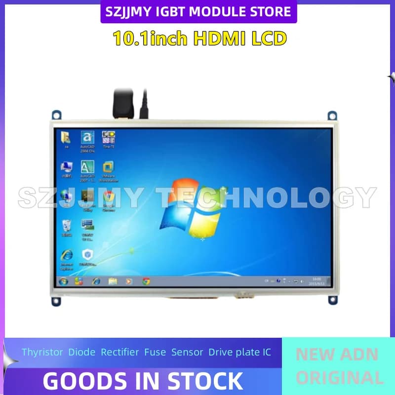 Raspberry Pi 4a generazione B/3B+/schermo resistivo HDMI da 10,1 pollici LCD touch screen ad alta definizione