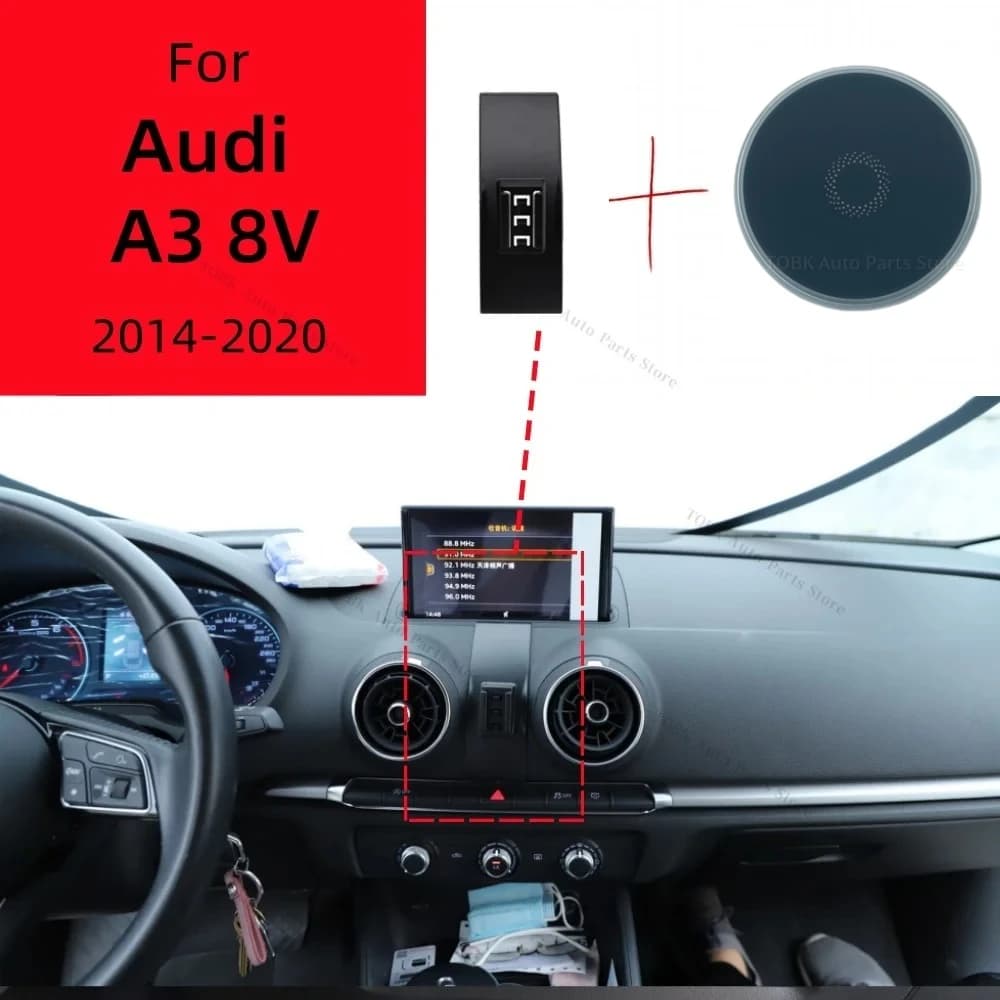 Supporto magnetico per telefono per Audi A3 8V 2014-2020 2016 2017 Ricarica wireless Speciale staffa fissa Base Accessori per montaggio MagSafe