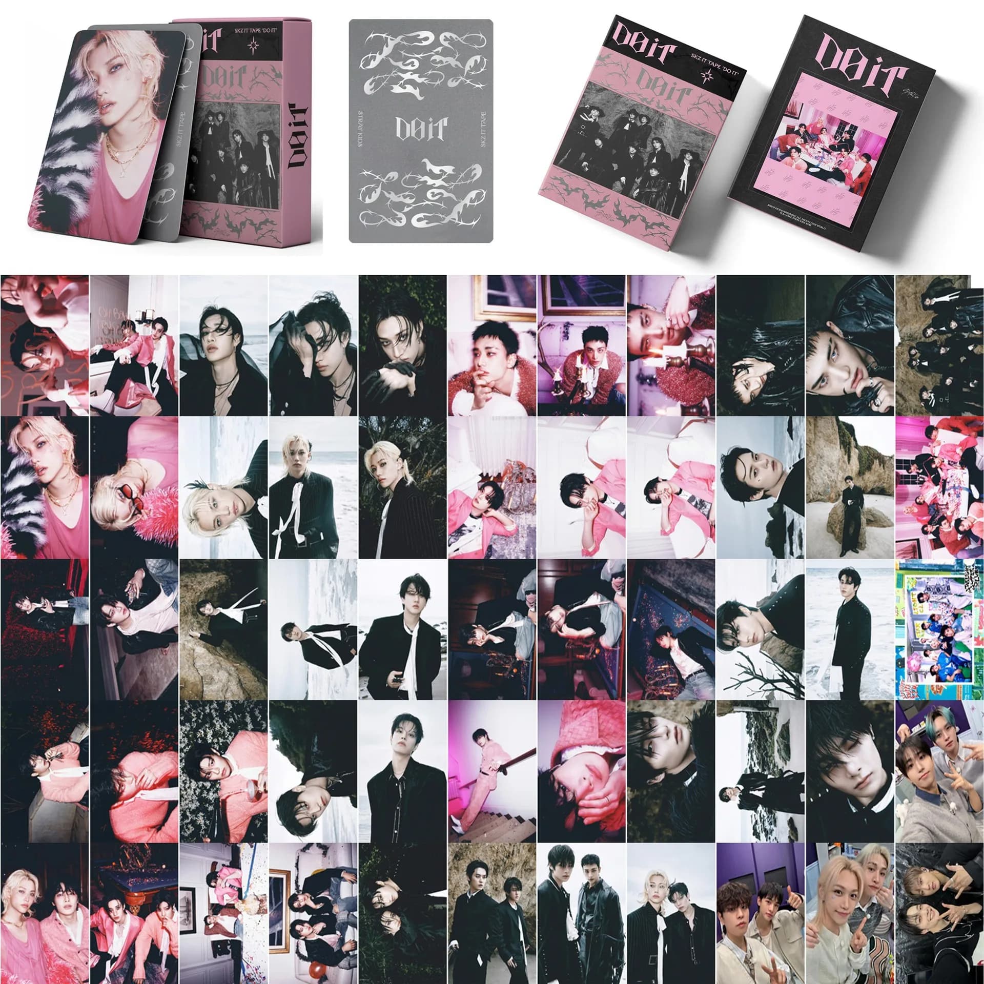 55 pz. Stray Kids Album DOIT Small Card LOMO Card SKZOO Felix Peripheral Support Card Fan Collection Commemorative Card Gift
