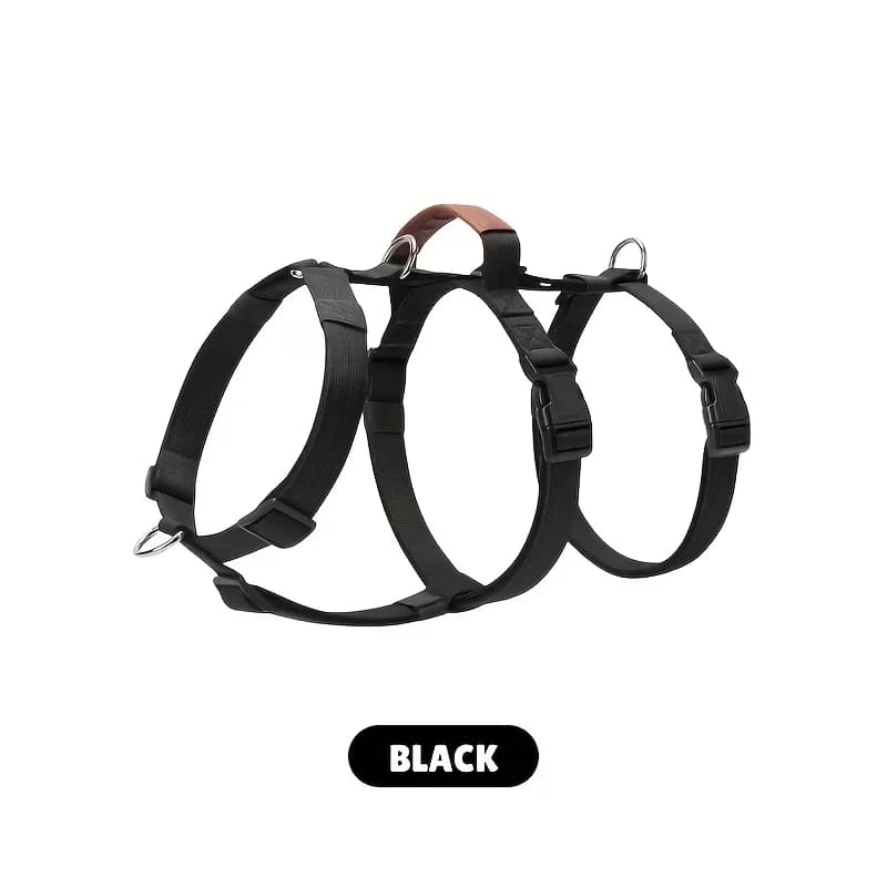 Durable Nylon Harness for Medium to Large Dogs, Escape-Proof Dog Chest Harness, Soft, Comfortable, Breathable, and Non-Stuffy, D