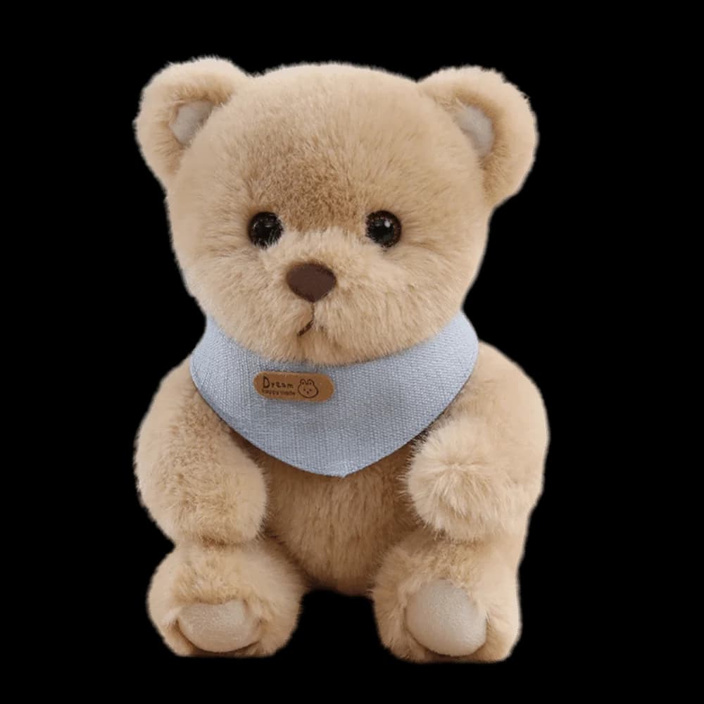 25cm Size Scarf Bear Plush Toy Soft Material Colorful Bow Tie Bow Tie Bear Doll Scarf Accessory Cute Design Bear Plush Doll