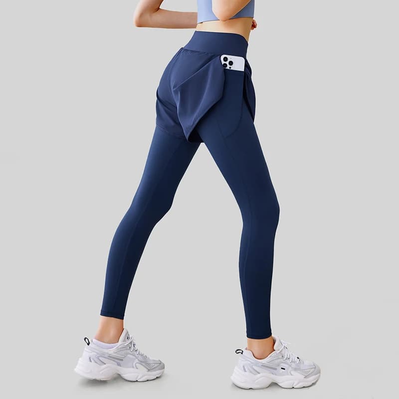 Nuovi Pantaloni Yoga 2-in-1 da Donna 2026 con Tasche Laterali, Vita Alta, Effetto Push-Up, Leggings Elasticizzati per Corsa e Fitness