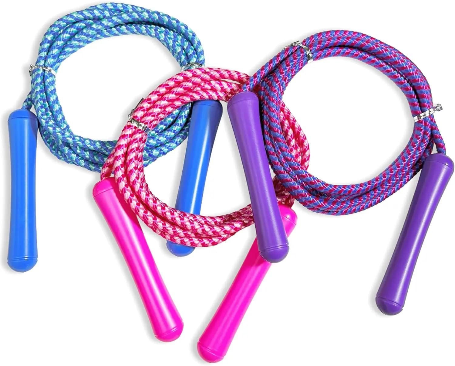 Corda per Saltare Colorata e Regolabile per Bambini e Adolescenti - Set da 3 per Divertimento all'Aperto e Fitness