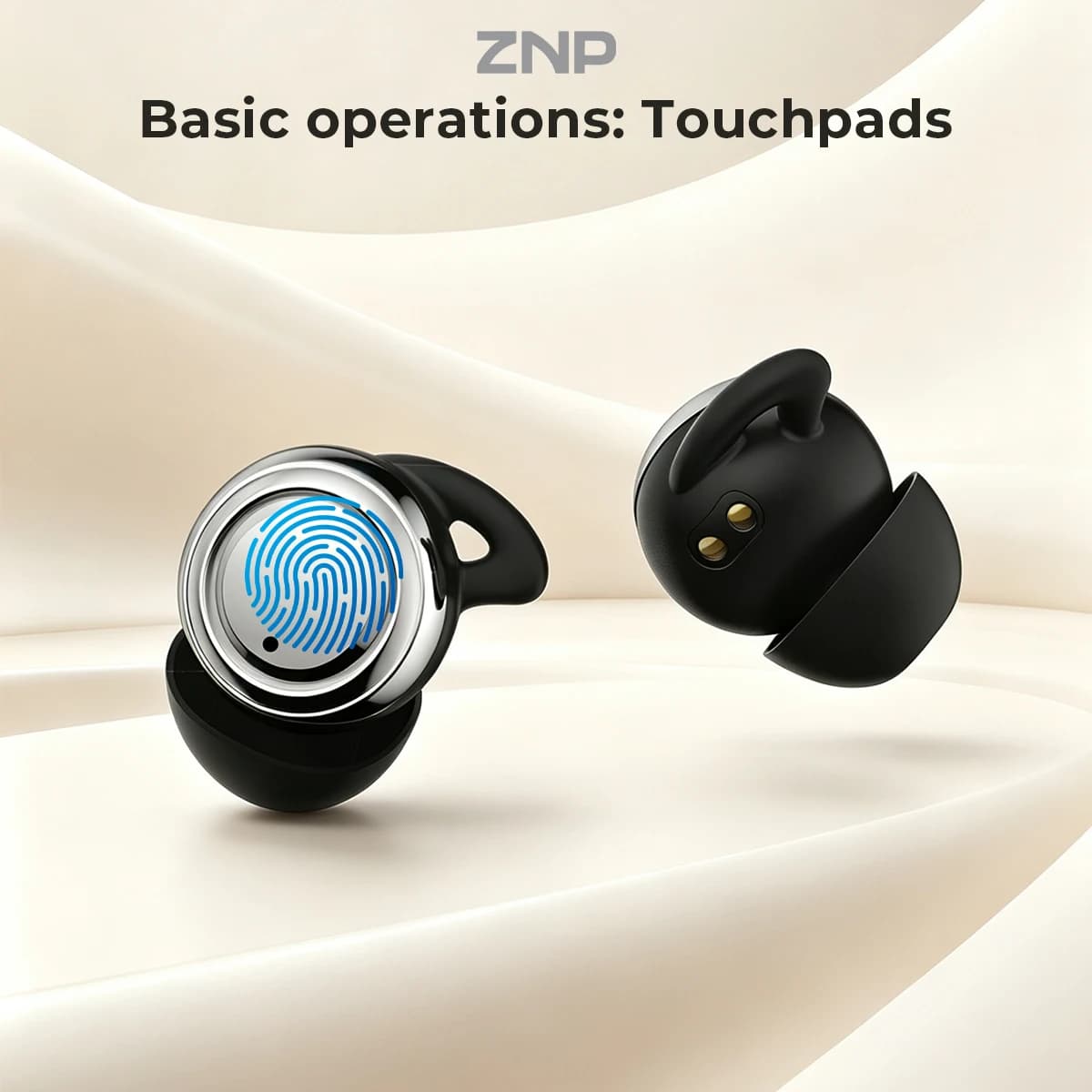 ZNP P04 Sleeping Aid Earbuds Active Noise Cancelling Bluetooth Earphones Side Sleeper Comfortable Ultra Light Long Battery