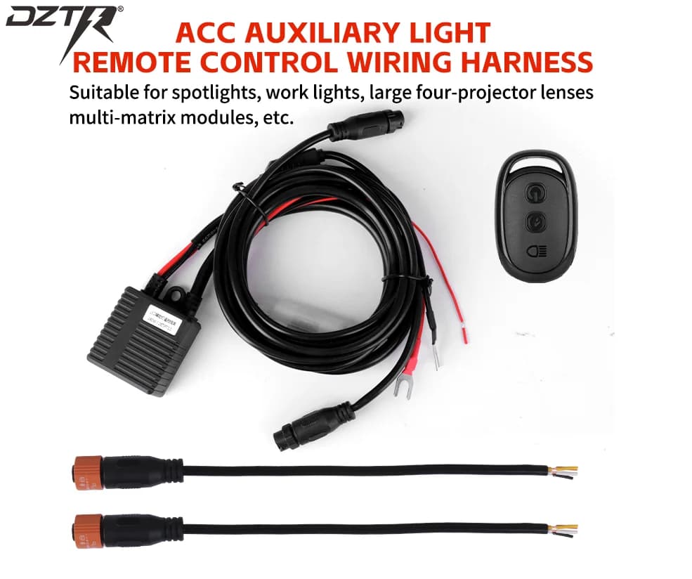 Interruttore a distanza per barra luminosa a LED ON/OFF/Strobo lento/Strobo rapido con cablaggio per auto e camion