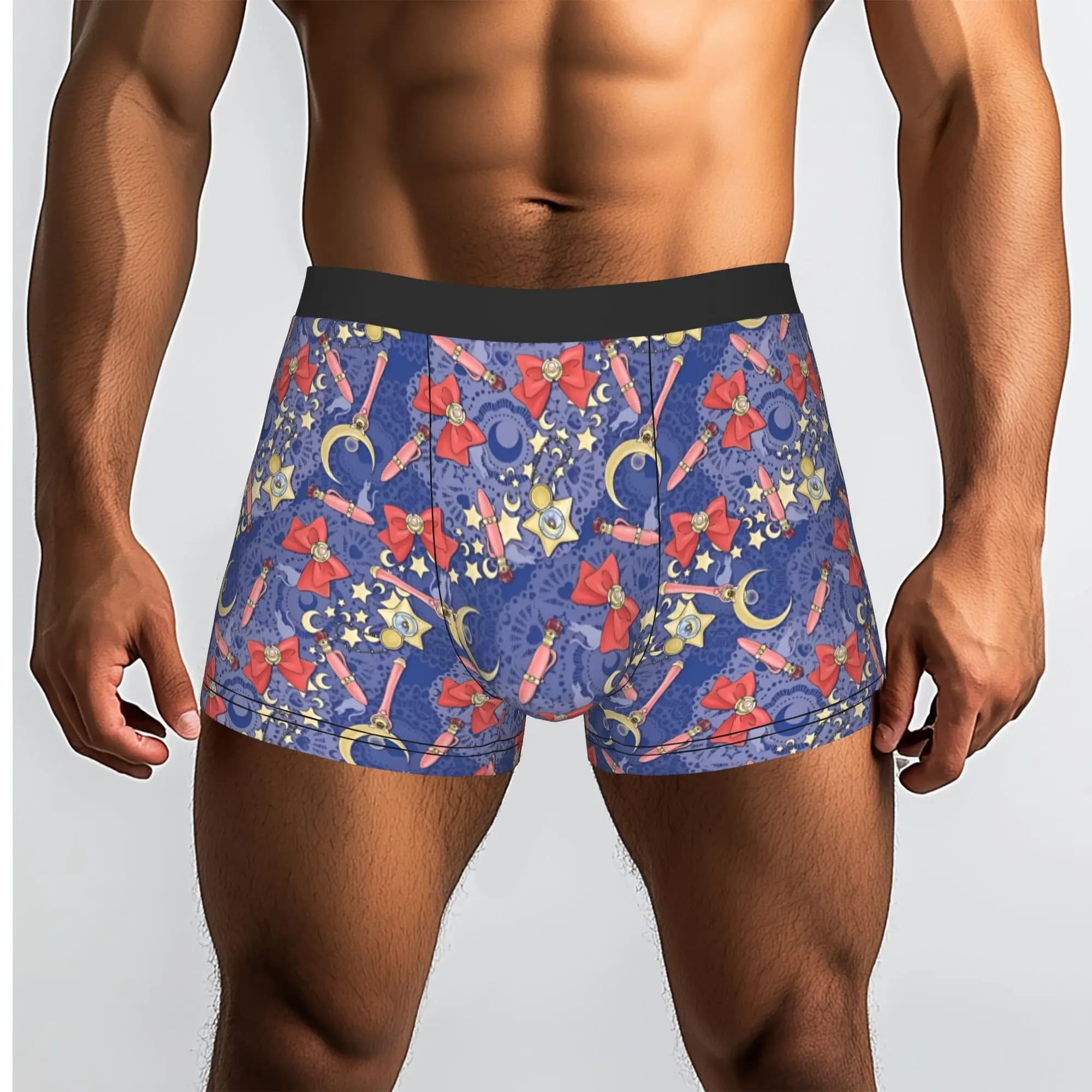Customized Fashion Sailors Anime Moons Boxers Shorts Panties Male Underpants Breathable Bishoujo Briefs Underwear