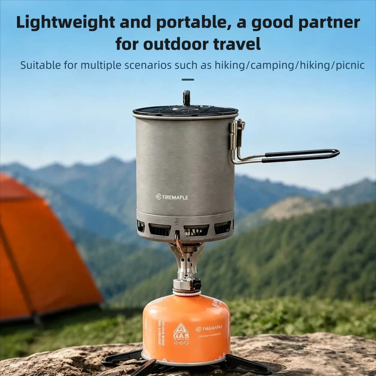 Ultralight Camping Cookware Set Backpacking BC Outdoor Stove Pot Kit Portable Outdoor Cooking Utensils for Hiking Self-driving T