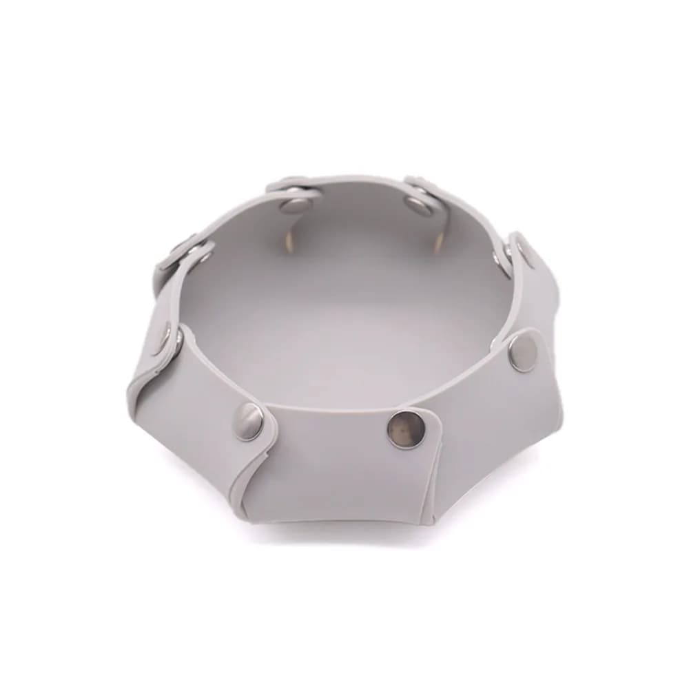 Ciotola Pieghevole in Silicone per Animali Domestici, Antispargimento, Staccabile, per Acqua e Cibo, con Vassoio Esagonale a Incastro per Cani e Gatti