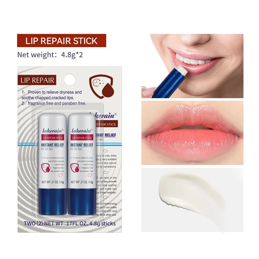Lip repair balm Pack of 2 deep moisturizing treatments for depopulated dry lips Long-lasting nutrition