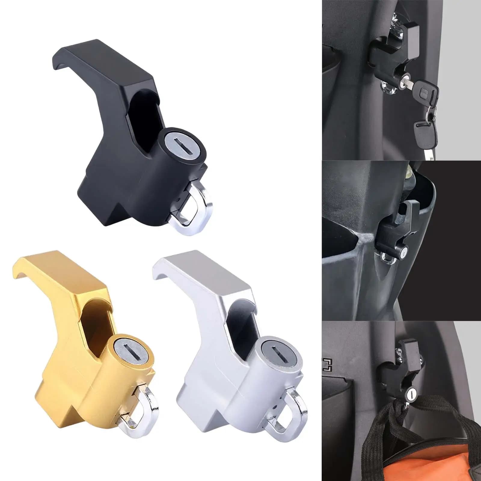 Lucchetto con gancio di sicurezza per casco moto con 2 chiavi per veicoli elettrici