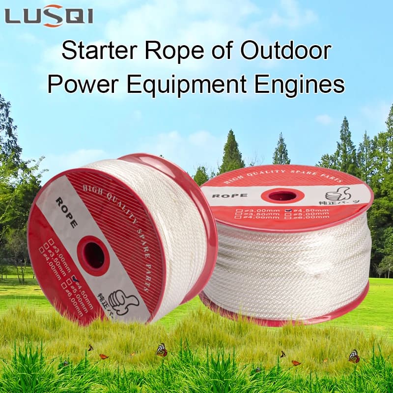LUSQI 4.5mm * 100m Pull Cord sostituzione rinculo Starter Rope tosaerba motosega pompa dell'acqua generatore Recoil Starter Handle Line