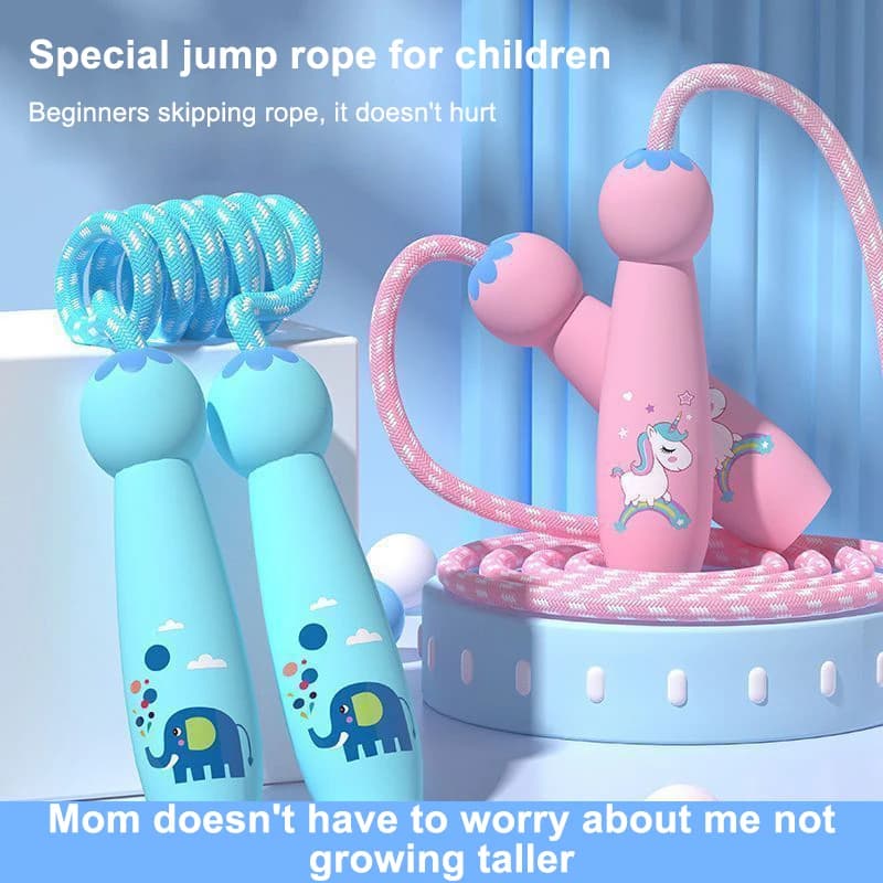 New【2.8M Cartoon Training Jump Rope Exercise For Children Skipping Ropes Cotton Rope Adjustable Jump Rope Primary】