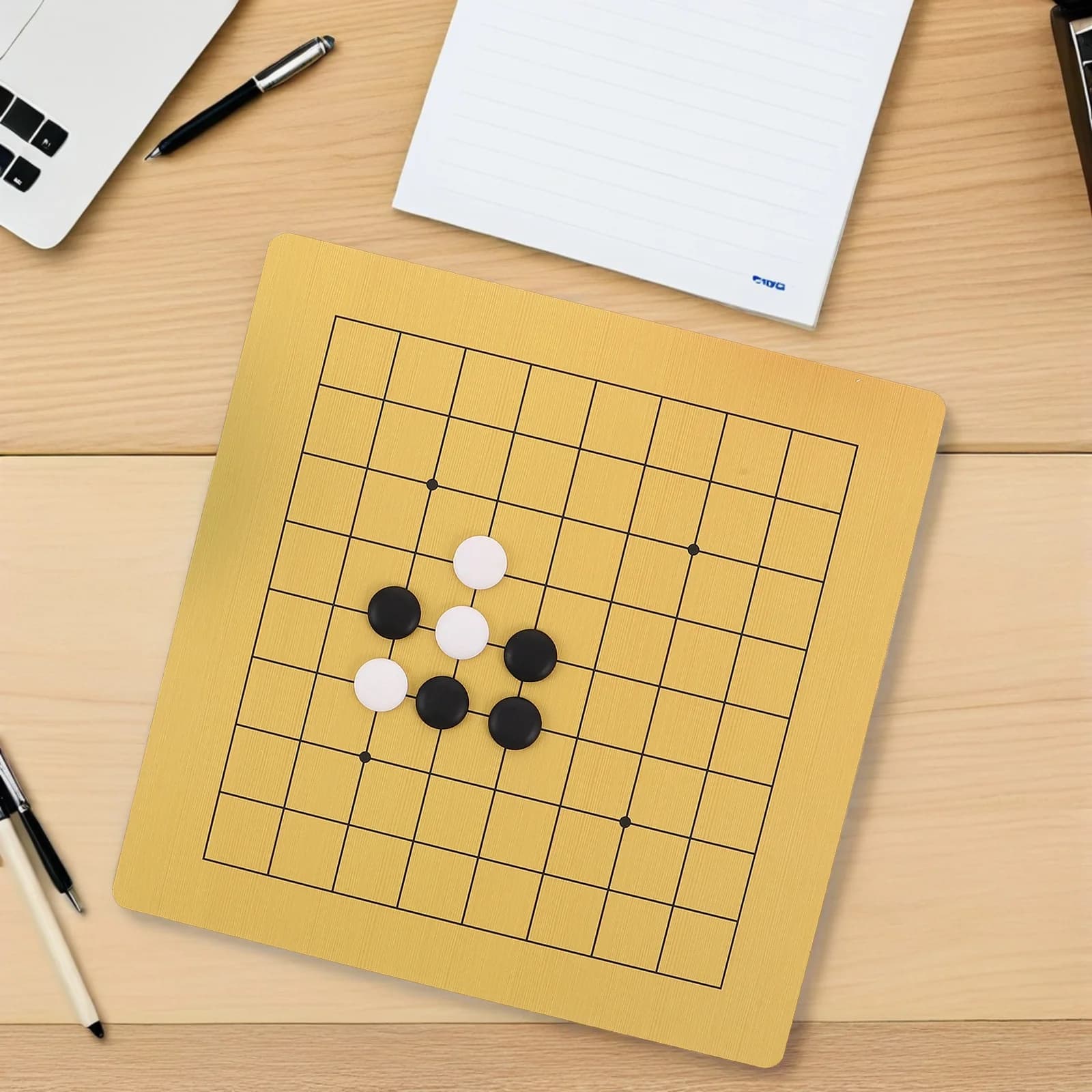 2 set Set per bambini: scheda Weiqi portatile a doppia faccia con pietre di plastica Scheda per lo sviluppo del cervello per l'apprendimento in viaggio dei bambini