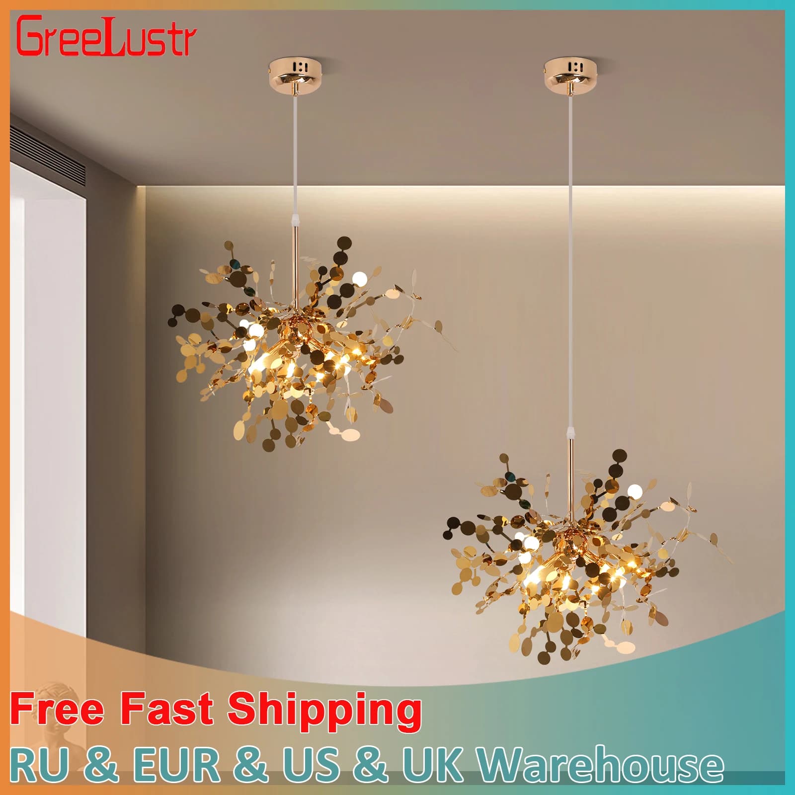 Lampadari a sospensione a led con tarassaco, fuochi d'artificio, lampada da soffitto moderna, soggiorno, tavolo da pranzo, cucina, isola, corridoio, lucentezza