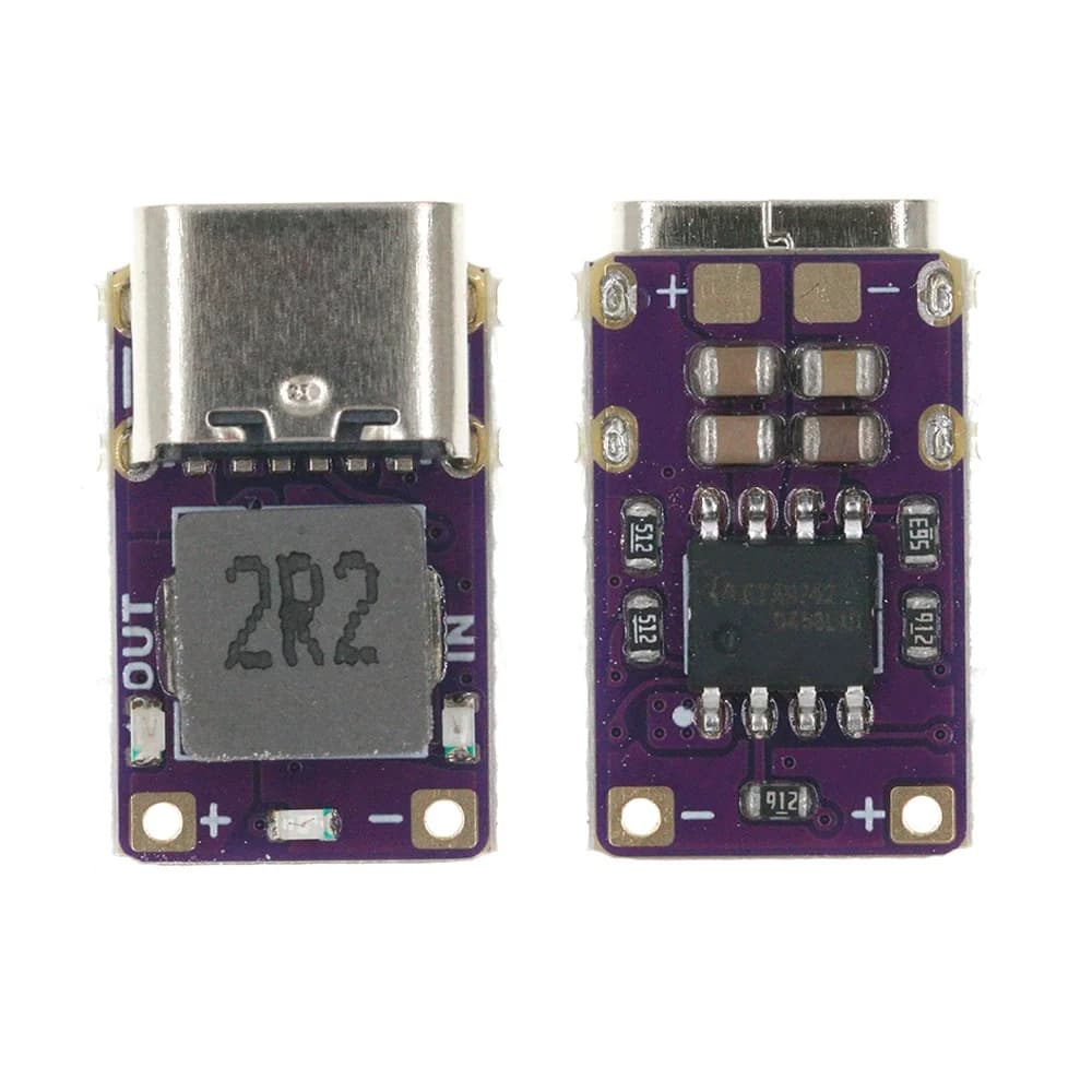 DC 5V 2.4A Fast Charger Lithium Battery Charge/Discharge Protection Board with Battery Capacity Indicator Light Type C Interface