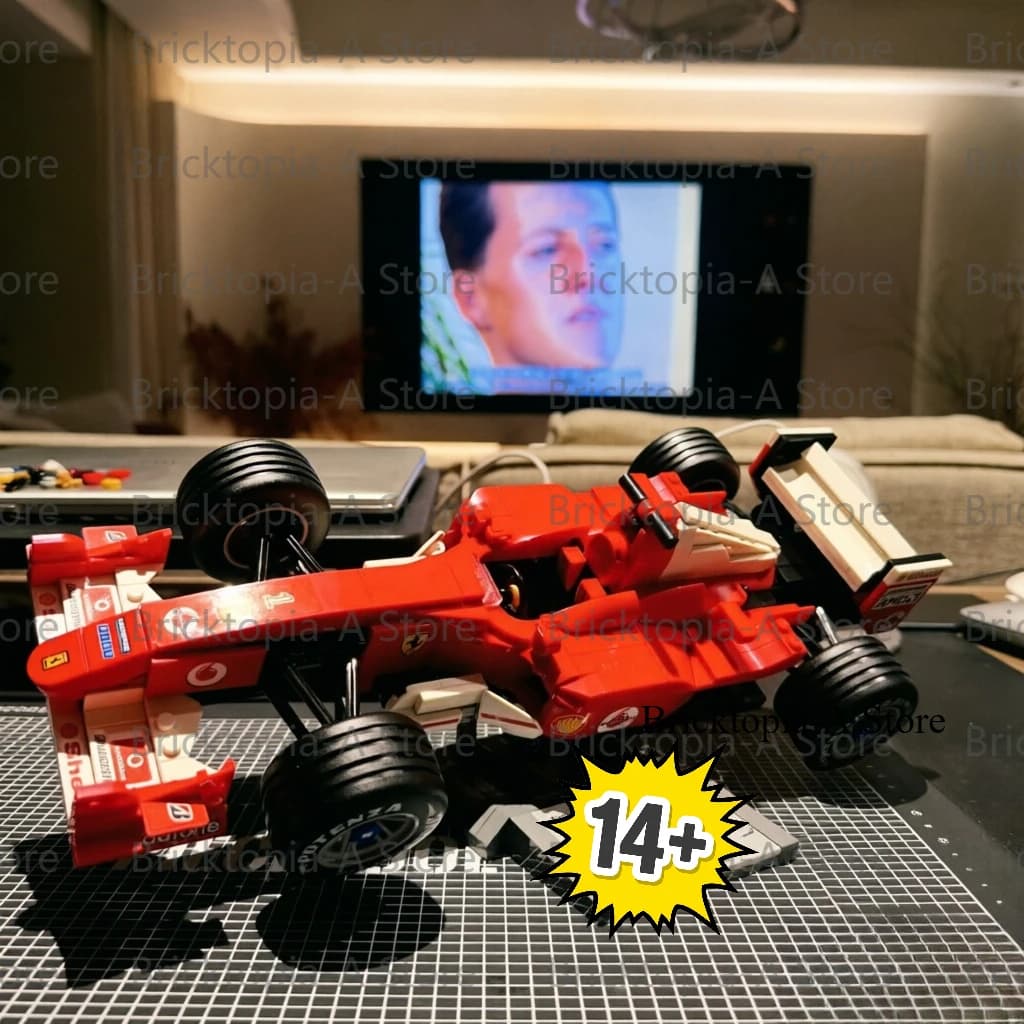Nuovo set di blocchi da corsa da 735 pezzi per il montaggio di un modello di auto da corsa, compatibile con i mattoncini LEGO