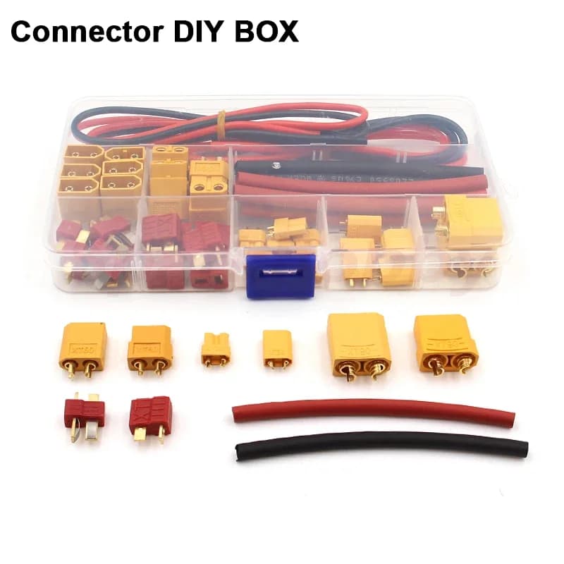 Connector DIY BOX （XT30 / XT60 /XT90 / T-plug / Silicone Wire ）Male Female Kits for RC FPV Drones Car Lipo Battery Accessory